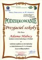 Podziękowanie za wieloletnią współpracę ze Szkołą Podstawową Nr 15 w Przemyślu