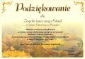 Podziękowanie od Miejskiego Ośrodka Kultury w Jarosławiu dla Zespołu Tanecznego FOXAL